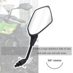 Adjustable Carbon Fiber Motorcycle Mirrors for ATVs & Bikes