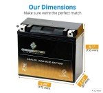 Chrome Battery YTX20-BS ATV and Motorcycle Battery