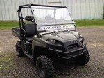 Polaris Ranger 570 Full Size Round Cage 2016-2024 MAX-FLO Vented Windshield Clear Polycarbonate