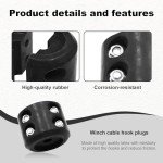 Augeny ATV Winch Cable Hook Stopper - Black