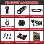 6000 lbs Waterproof UTV Winch with Remote