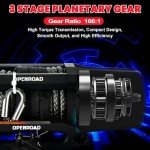 6000 lbs Waterproof UTV Winch with Remote