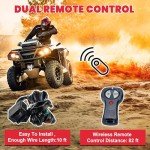 6000 lbs Waterproof UTV Winch with Remote