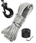 ESEWALAS 3/16" x 50' Synthetic Winch Rope Kit