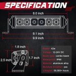 8-Inch LED Light Bar for ATV and UTV