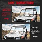 AURELIO TECH Clear Full Windshield for Polaris RZR