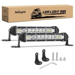Nilight 7" Slim LED Light Bar - 2 Pack