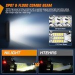 Nilight 7" Slim LED Light Bar - 2 Pack