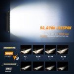 Nilight 7" Slim LED Light Bar - 2 Pack