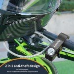 Heavy-Duty Motorcycle Brake and Helmet Lock Combo