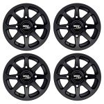 RockTrix RT102 12" Matte Black ATV Rims (Set of 4)