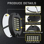 Metal LED Rock Lights for Offroad Vehicles - 8 Pods