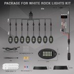 Metal LED Rock Lights for Offroad Vehicles - 8 Pods