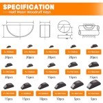 530pcs Metric Woodruff Key Kit - 37 Sizes