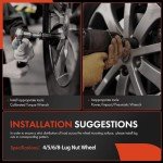 16-Piece Black M10x1.25 ATV Wheel Lug Nuts