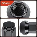 16-Piece Black M10x1.25 ATV Wheel Lug Nuts