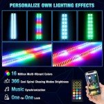 2PCS 3FT RGB Whip Lights for UTVs