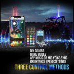 RGB LED Whip Lights with Remote Control - 2PCS