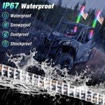 2PCS 3FT RGB Whip Lights for UTVs