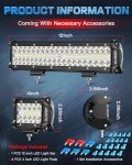 LEDKITO 12" Light Bar & 4" Pod Light Set
