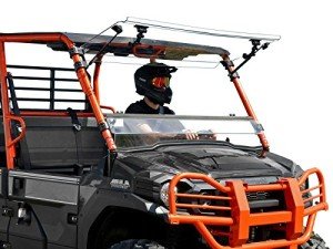 SuperATV Heavy Duty 3-in-1 Windshield for Kawasaki Mule
