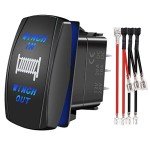 7 Pin Winch Rocker Switch with Blue LED