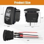 7 Pin Winch Rocker Switch with Blue LED