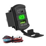 Dual USB Charger with Voltmeter for ATV/UTV