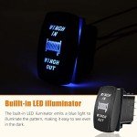 7 Pin Winch Rocker Switch with Blue LED