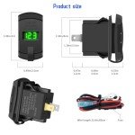 Dual USB Charger with Voltmeter for ATV/UTV