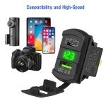 Dual USB Charger with Voltmeter for ATV/UTV