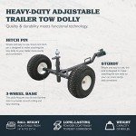 Tow Tuff Adjustable Trailer Moving Dolly for ATVs