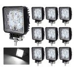 10-Pack 27W Square Off-Road LED Work Lights