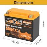 Weize 12V 600A Lithium Battery for ATV & UTV