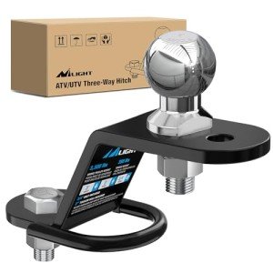 Nilight ATV/UTV 3-Way Hitch Adapter with Balls