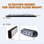 Green LED Flush Mount Emergency Strobe Light Kit