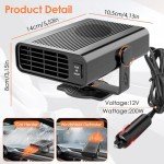 Portable 12V Car Heater and Defroster Fan