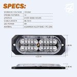 Green LED Flush Mount Emergency Strobe Light Kit