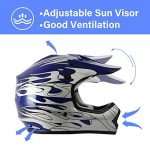 Youth Motocross ATV Helmet with Goggles & Gloves