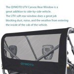 QYMOTO Polaris Ranger Full Size 570 Rear Windshield,Soft Canvas Rear Window Dust Panel for Ranger 500 570 700 Rear Window Round Bar ROPS (2 Seaters & Crew)