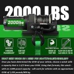 2000lbs Electric ATV/UTV Winch with Synthetic Rope