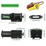 2000lbs Electric ATV/UTV Winch with Synthetic Rope