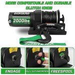 2000lbs Electric ATV/UTV Winch with Synthetic Rope