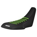 Kawasaki KFX 400 Seat Cover - All Black/Green Ribs