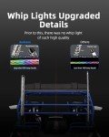 Upgraded 3FT RGB Whip Lights with Remote (2 Pack)