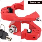 Red Motorcycle Handlebar Lock with 2 Keys