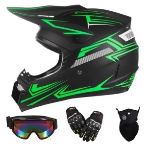 TIANDU Full Face DOT Approved ATV Helmet Set