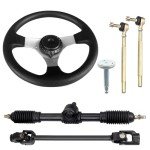 Go-Kart Steering Wheel Kit with Adjustable Shaft