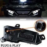 Polaris Sportsman LED Headlight Assembly with Halo Rings
