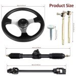 Go-Kart Steering Wheel Kit with Adjustable Shaft